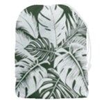 Abstract Art Tropical Leaves Drawstring Pouch (3XL)