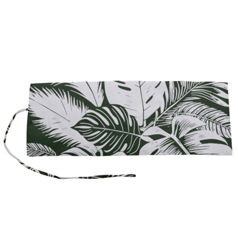 Abstract Art Tropical Leaves Roll Up Canvas Pencil Holder (S) from ArtsNow.com