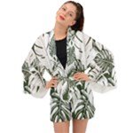 Abstract Art Tropical Leaves Long Sleeve Kimono