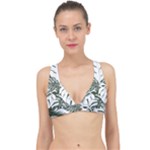 Abstract Art Tropical Leaves Classic Banded Bikini Top