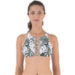 Abstract Art Tropical Leaves Perfectly Cut Out Bikini Top