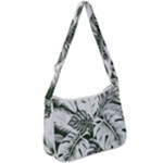 Abstract Art Tropical Leaves Zip Up Shoulder Bag