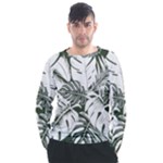 Abstract Art Tropical Leaves Men s Long Sleeve Raglan T-Shirt