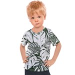 Abstract Art Tropical Leaves Kids  Sports T-Shirt