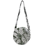 Abstract Art Tropical Leaves Crossbody Circle Bag