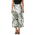 Abstract Art Tropical Leaves Classic Midi Chiffon Skirt