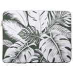 Abstract Art Tropical Leaves 17  Vertical Laptop Sleeve Case With Pocket