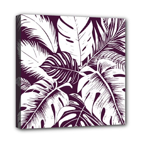 Abstract Art Tropical Leaves Mini Canvas 8  x 8  (Stretched) from ArtsNow.com