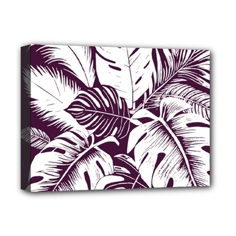 Abstract Art Tropical Leaves Deluxe Canvas 16  x 12  (Stretched)  from ArtsNow.com