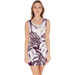 Abstract Art Tropical Leaves Bodycon Dress