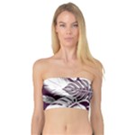 Abstract Art Tropical Leaves Bandeau Top