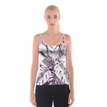 Abstract Art Tropical Leaves Spaghetti Strap Top