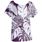 Abstract Art Tropical Leaves Women s Oversized T-Shirt