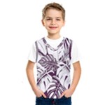 Abstract Art Tropical Leaves Kids  Basketball Tank Top