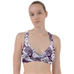 Abstract Art Tropical Leaves Sweetheart Sports Bra