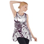 Abstract Art Tropical Leaves Side Drop Tank Tunic