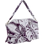 Abstract Art Tropical Leaves Canvas Crossbody Bag