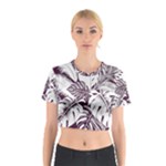 Abstract Art Tropical Leaves Cotton Crop Top