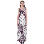 Abstract Art Tropical Leaves Empire Waist Maxi Dress