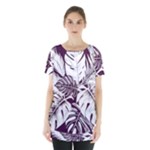 Abstract Art Tropical Leaves Skirt Hem Sports Top