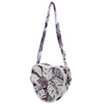 Abstract Art Tropical Leaves Heart Shoulder Bag