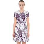 Abstract Art Tropical Leaves Adorable in Chiffon Dress