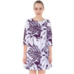 Abstract Art Tropical Leaves Smock Dress