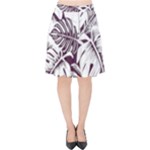 Abstract Art Tropical Leaves Velvet High Waist Skirt