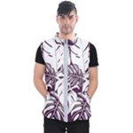 Abstract Art Tropical Leaves Men s Puffer Vest