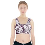 Abstract Art Tropical Leaves Sports Bra With Pocket