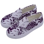 Abstract Art Tropical Leaves Kids  Canvas Slip Ons