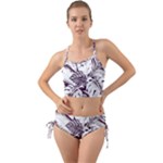 Abstract Art Tropical Leaves Mini Tank Bikini Set