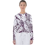 Abstract Art Tropical Leaves Women s Slouchy Sweat