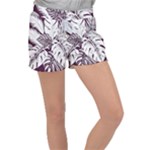 Abstract Art Tropical Leaves Women s Velour Lounge Shorts