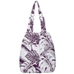 Abstract Art Tropical Leaves Center Zip Backpack