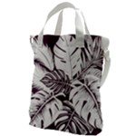 Abstract Art Tropical Leaves Canvas Messenger Bag