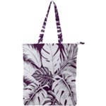 Abstract Art Tropical Leaves Double Zip Up Tote Bag