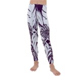 Abstract Art Tropical Leaves Kids  Lightweight Velour Leggings