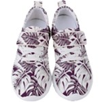 Abstract Art Tropical Leaves Women s Velcro Strap Shoes