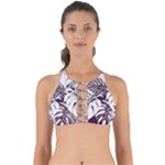 Abstract Art Tropical Leaves Perfectly Cut Out Bikini Top