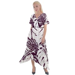 Cross Front Sharkbite Hem Maxi Dress 