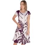 Abstract Art Tropical Leaves Classic Short Sleeve Dress