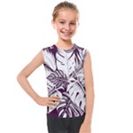 Abstract Art Tropical Leaves Kids  Mesh Tank Top