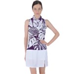 Abstract Art Tropical Leaves Women s Sleeveless Polo T-Shirt