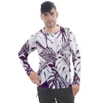 Abstract Art Tropical Leaves Men s Pique Long Sleeve T-Shirt