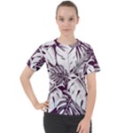 Abstract Art Tropical Leaves Women s Sport Raglan T-Shirt