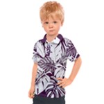 Abstract Art Tropical Leaves Kids  Polo T-Shirt