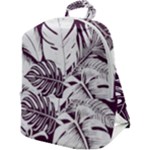 Abstract Art Tropical Leaves Zip Up Backpack