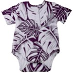 Abstract Art Tropical Leaves Baby Short Sleeve Bodysuit