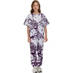 Abstract Art Tropical Leaves Kids  T-Shirt and Pants Sports Set